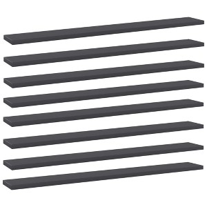 vidaXL Bookshelf Boards 8 pcs Gray 31.5"x3.9"x0.6" Engineered Wood - 1 of 4