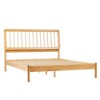 Mid-Century Modern Solid Wood Queen Spindle Bed – Natural Pine - 3 of 4