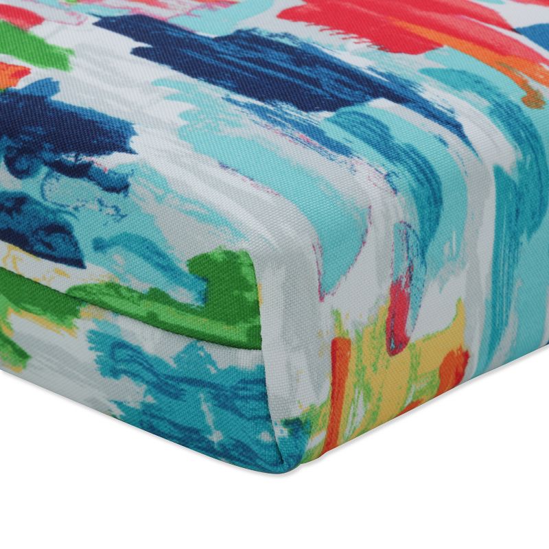 45&#34; x 18&#34; Outdoor/Indoor Bench Cushion Abstract Reflections Multi Blue - Pillow Perfect, 3 of 7