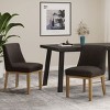 Coolbibila Fabric Upholstered Wood Dining Chairs Set of 2,Comfortable Armless Seat With Hardwood Frame Legs Kitchen Dining Chair - 2 of 4