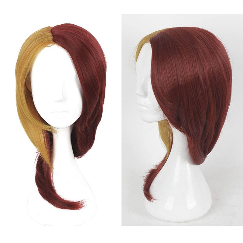 Unique Bargains Women's Wigs 18" Blonde Red with Wig Cap, 5 of 7