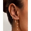 Pearl Dangle Hoop Earrings for Women - Dainty14K Gold Plated Small Drop Chain Hoops Trendy Earring Sets for - 4 of 4