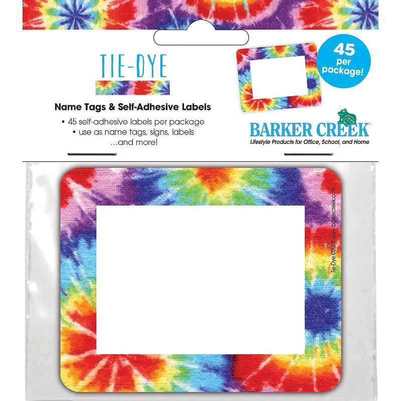Barker Creek Tie-dye Name Tag 3 1/2" W x 2 3/4" D 45/Pack LL1503, 2 of 3