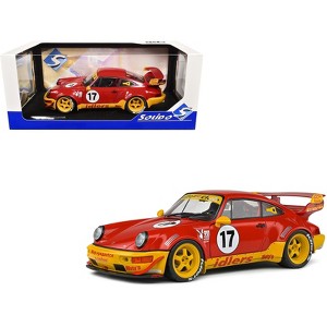 2016 RWB Bodykit #17 "Maty’s Idlers" Red and Yellow with Graphics 1/18 Diecast Model Car by Solido - 1 of 4