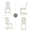 PAGED Upholstered Dining Chairs Modern Living Room Chairs Comfortable Kitchen Chairs with Metal Legs for Living Room - 3 of 4