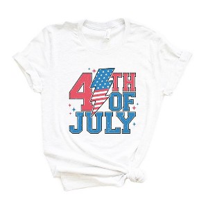 Simply Sage Market Women's 4th of July Lightning Bolt Short Sleeve Graphic Tee - 1 of 3