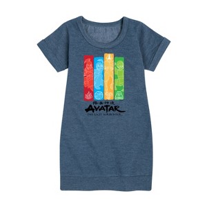 - Avatar: The Last Airbender - Four Nations Graphic Short Sleeve Fleece Dress - 1 of 4