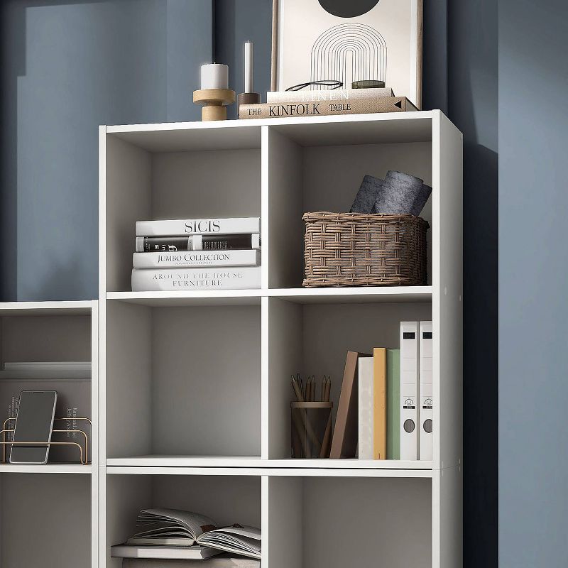 miBasics 24&#34; Silkpath Modern 4 Cube Stackable and Modular Bookcase White, 3 of 17