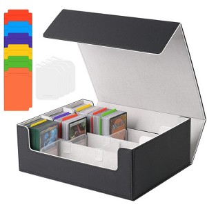 yugioh card carrying case Amazon.com: UAONO Card Deck Box for Yugioh MTG, 100+ Deck Case with 2  Dividers, PU Leather Storage Box, Compatible with Collectible Trading Cards  (Black & Red, Sky Dragon) : Toys & Games main image 0