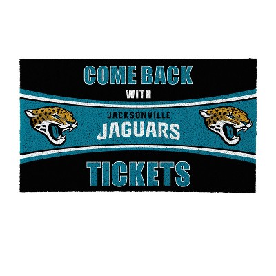 Evergreen Come Back with Tickets Jacksonville Jaguars 28" x 16" Woven PVC Indoor Outdoor Doormat