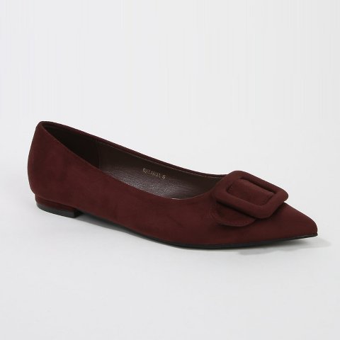 Обувь BERNESS Women's Rhianna Faux Suede Pointed Flats Brown 9