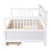NicBex Twin Size Daybed Modern Wooden Bed Frame with 2 Storage Drawers and Guardrails for Bedroom, Living Room, No Box Spring Required - 4 of 4