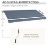 PAGED Retractable Door Awning Water-Resistant Fabric Awning for Door Entrance Aluminum Frame for Gardens, Yard - 3 of 4