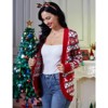 Coolmee Women's Christmas Reindeer Traditional Knitted Holiday Ugly Sweater Girl Pullover Cardigan Red S - 4 of 4