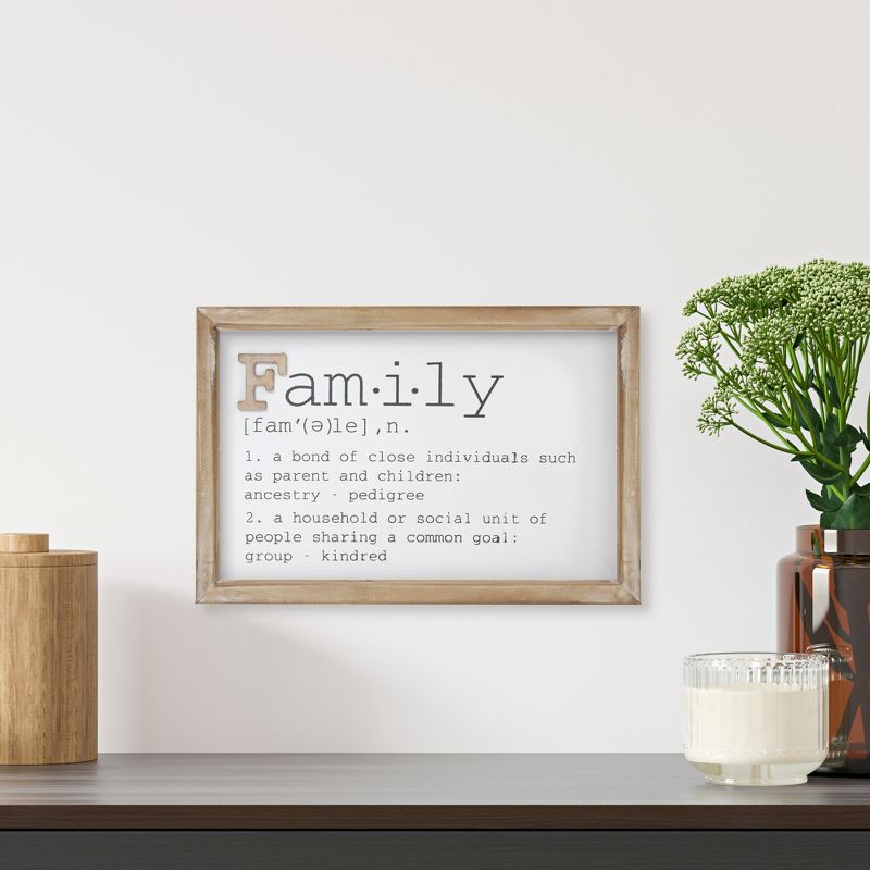 Northlight 12.5" Wooden Framed Definition of "Family" Plaque Wall Decor, 3 of 7