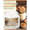 Courtside Market White Barn Holiday Snickerdoodle 18oz Soy Wax Candle Glass Jar & Lid - 3 of 3