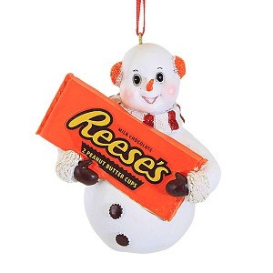Kurt S. Adler 3.5 Inch Hershey Snowman Christmas Candy Chocolate Tree Ornaments - 1 of 3