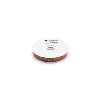 Top Performance Printed Dog Grooming Ribbon, 50 yd, Red/Green