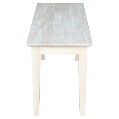 Craftsman Traditional Natural Hardwood Bench - Unfinished