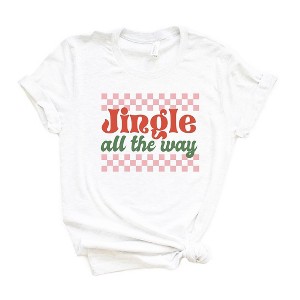 Simply Sage Market Women's Jingle All The Way Checkered Short Sleeve Graphic Tee - 1 of 2