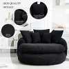 Chenille Bean Bag Sofa with Memory Foam Filling, Fluffy Bean Bag Sofa for Living Room or Bedroom, Oversized Upholstered Bean Bag Sofa-Koiai - 2 of 4