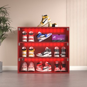 VYNXARIA red shoe box three layers with glass doors - 1 of 4