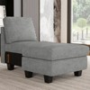Belffin Right-Facing Storage Chaise Module - Expandable Chenille Sectional with Hidden Compartments & Quick Assembly - 3 of 4