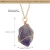 Natural Stone Chain Irregular Healing Crystal Raw Quartz Handmade Wrapped Gemstone Necklace for Women Men - 4 of 4