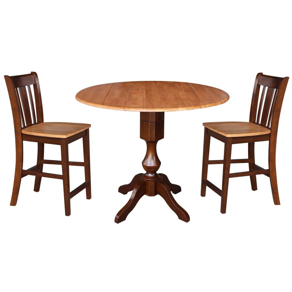 36 3 Round Pedestal Gathering Height, Round Extendable Dining Table Counter Height
