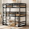 NicBex Triple over Twin Bunk Bed with Guardrail,Triple Loft Bed with Two Built-in Ladders and Converts to 3 Twin Beds,Bunk Beds for Bedroom - 2 of 4