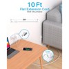Itopfox 10Ft Extension Cord with Multiple Outlets, Flat Plug Power Strip Surge Protector with 6 Outlets, 3 USB Ports (1 USB C) for Travel, College - 2 of 4