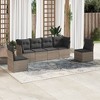 vidaXL Garden Sofa Set Grey, Dark Grey - 2 of 4