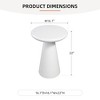 UPHA 16-Inch Round Side Table – Magnesium Oxide Mushroom Shape End Table for Indoor & Outdoor Use - 3 of 4