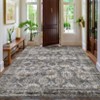 Vintage Oriental Printed Distressed Rug Washable Thin Low Pile Area Rugs for Living Room Indoor Retro Non Slip Soft Carpet for Bedroom - 4 of 4
