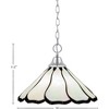 Toltec Lighting Any 1 - Light Pendant in  Chrome with 16" Pearl & Black Flair Art Glass Shade - 2 of 2