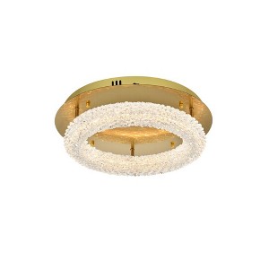Elegant Lighting Bowen 1 - Light Flush Mount in  Satin Gold - 1 of 1
