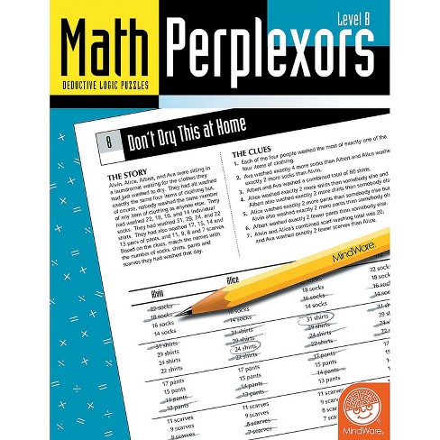 mindware math perplexors level b brainteasers 50 puzzles target