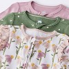 Baby 3pk Floral Cotton Sleep N' Play - Cloud Island™ Pink - 3 of 4