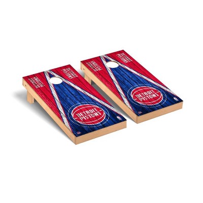 NBA Detroit Pistons Premium Cornhole Board Triangle Weathered Version