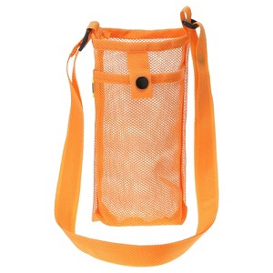Unique Bargains Mesh Portable Adjustable Strap Water Bottle Bag for Sports - 1 of 4