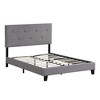 Full Size Upholstered Platform Bed With Button Tufted Linen Headboard, Wood Slat Support Bed Frame For Bedroom Guest Room, No Box Spring Needed - 4 of 4