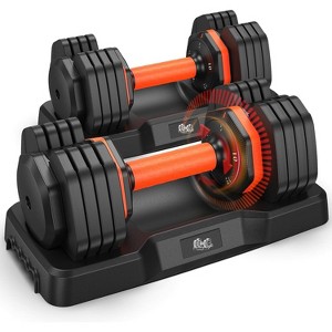 2025 Updated Adjustable Dumbbell Set of 2, with Storage Box & Anti-Slip Grip, 25/55LB Adjustable Weights - 1 of 4
