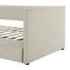 Sapphtopaz Twin Size Daybed with 2 Storage Drawers Corduroy Upholstered Bed Frame with Wood Slats Support for Bedroom, No Box Spring Needed - 4 of 4