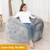 TROPOW Bean Bag Covers Only, Adult Bean Bag Couch Cover for Reading, Soft Washable Beanbag Lazy Sofa Cover Without Filling - 3 of 4