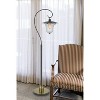 Cal Lighting 60W Walcott downbridge Lantern Metal Floor lamp with bubbled Glass Shade - 4 of 4