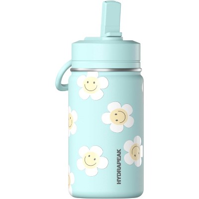 Hydrapeak Mini 14oz Kids Stainless Steel Insulated Water Bottle With Leak Proof Straw Lid