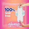 Always Radiant FlexFoam Teen Pads Regular Absorbency with Wings - Unscented - 28ct - image 3 of 4