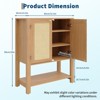 Rattan Shoe Storage Cabinet for Entryway, 5 Tier Wood Shoe Rack Organizer with Adjustable Shelves, 39" H Shoe Rack for Living Room - 2 of 4