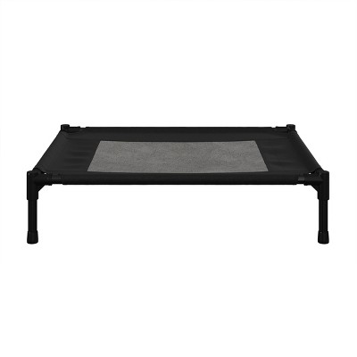Medium Black Elevated Waterproof Outdoor Dog Bed