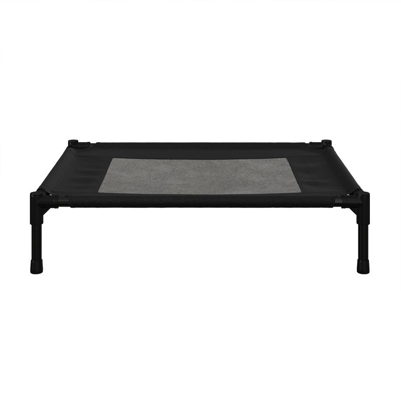 Elevated Dog Bed - 30x24-Inch Portable Pet Bed with Non-Slip Feet - Indoor/Outdoor Dog Cot or Puppy Bed for Pets up to 50lbs by PETMAKER (Black), 4 of 11